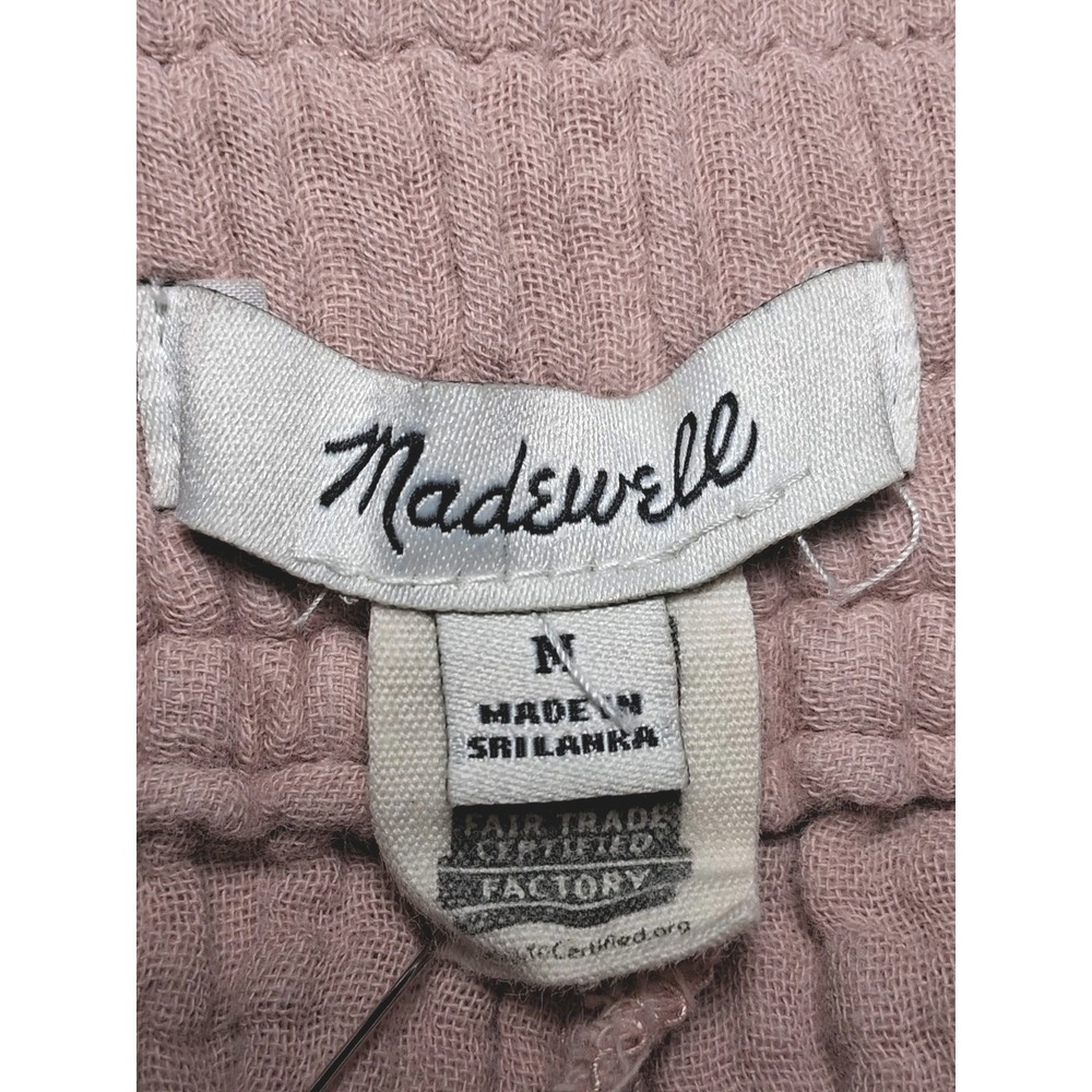 Madewell The Untailored Wide Leg Crop Pants Size M Dusty Rose Crepe Gauzy Beach - Picture 4 of 8